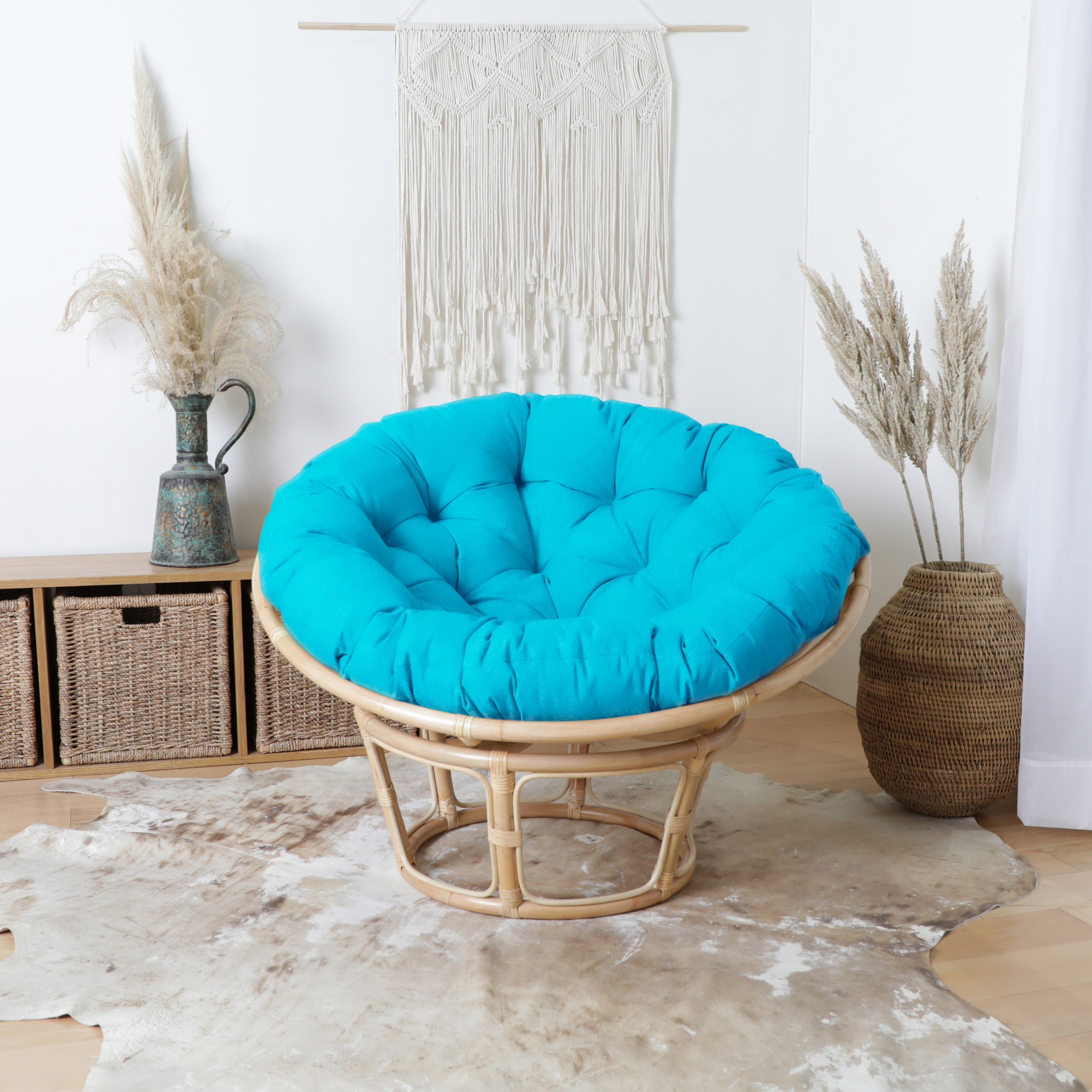Humble Haute Indoor Suede Round Papasan Cushion